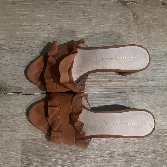 Loeffler Randall Suede Sandals Sz 6 - Picture 1 of 3